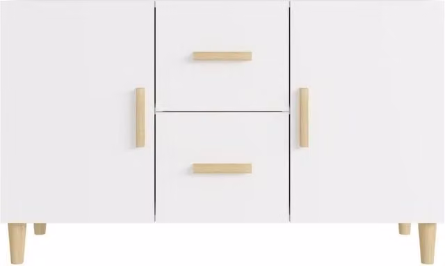 Berkfield Home White Matt Sideboard, W/D/H: 100 x 36 x 60 cm – 1