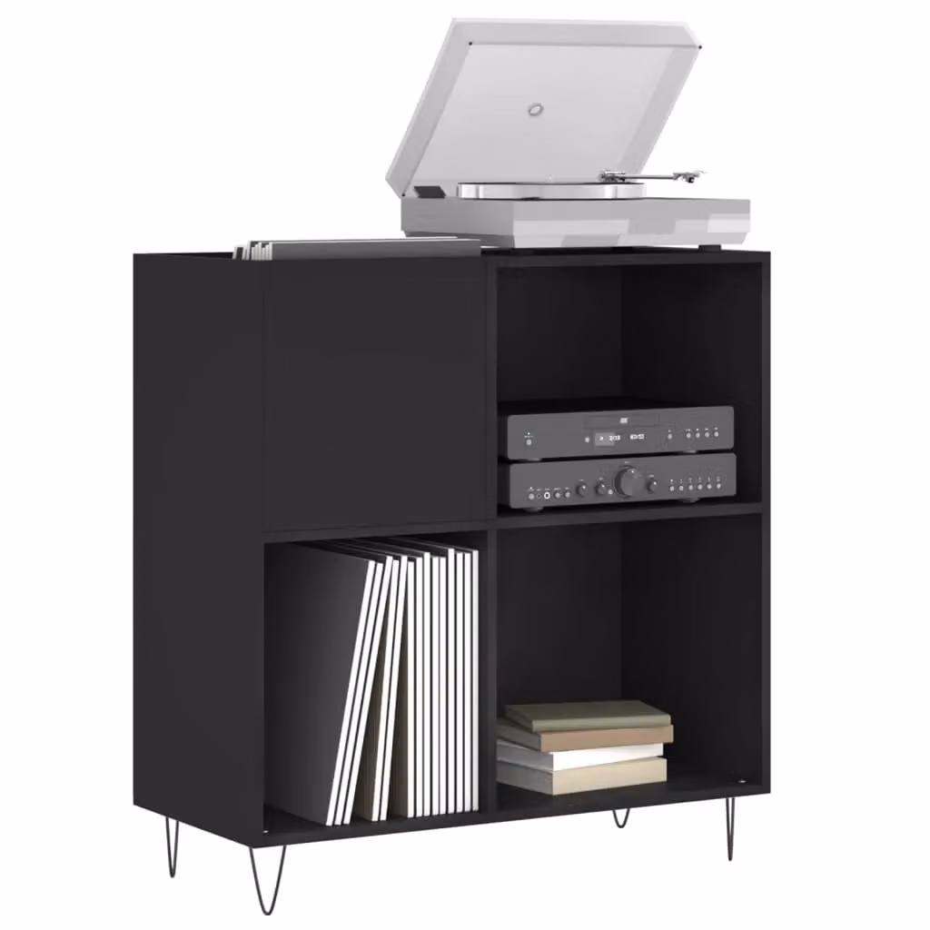 Berkfield Home Industrial Record Cabinet in Black, W/D/H: 84.5 x 38 x 89 cm – 3
