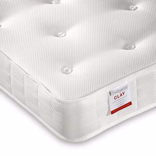 Bedmaster Clay Bonell Spring Mattress in White, Small Double (W/D/H: 120 x 200 cm)
