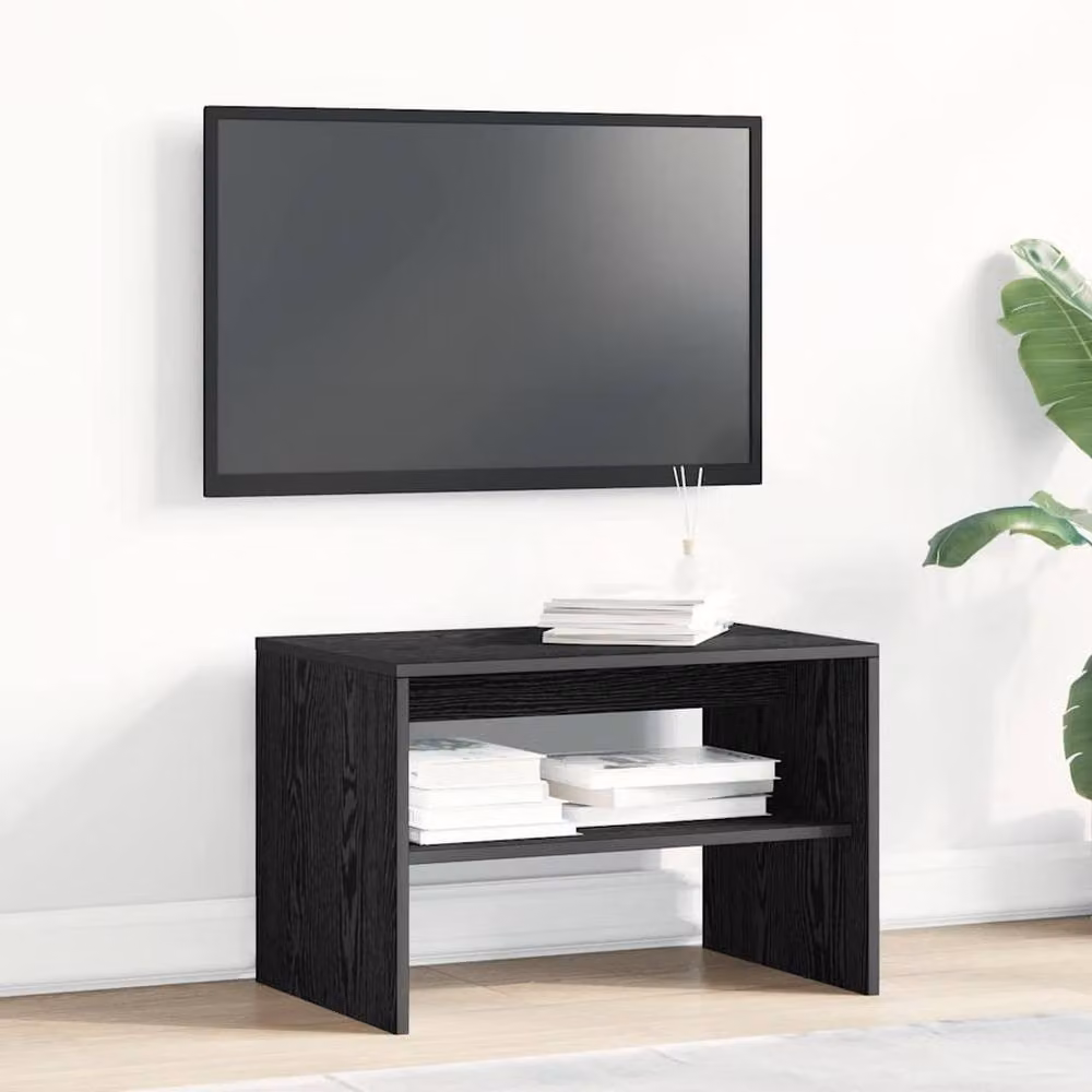 Berkfield Home Modern Black Oak TV Cabinet in Matt Black, W/D/H: 60 x 40 x 40 cm – 3