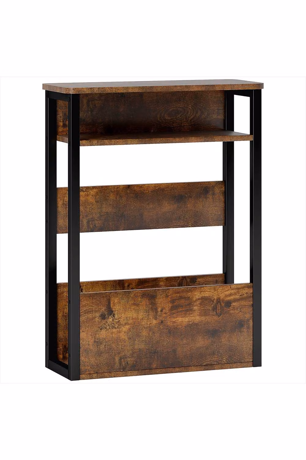 ERGOVEXA Industrial-Style Side Table in Brown and Black, W/D/H: 40.0 x 58.5 x 46.0 cm – 3