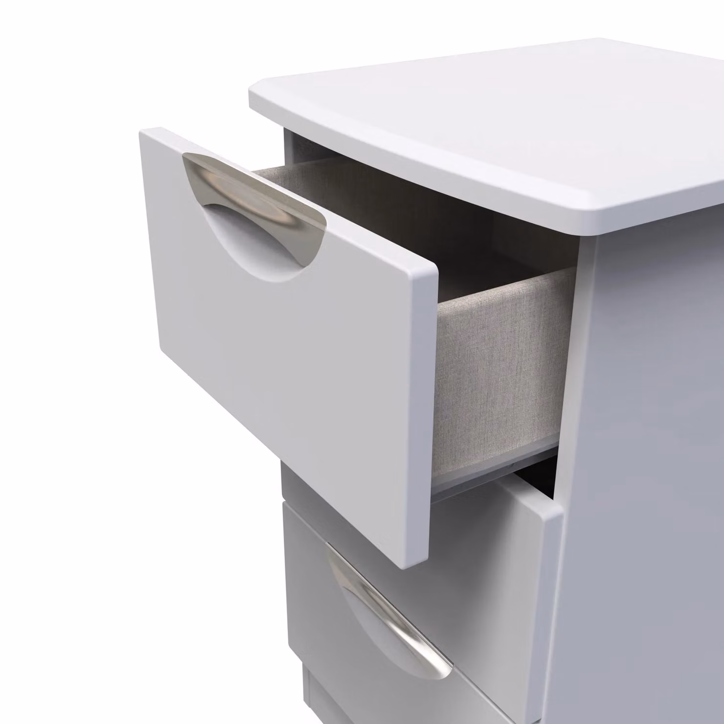 Ready Assembled 2 U Holborn 3 Drawer Bedside Cabinet in Grey – 2