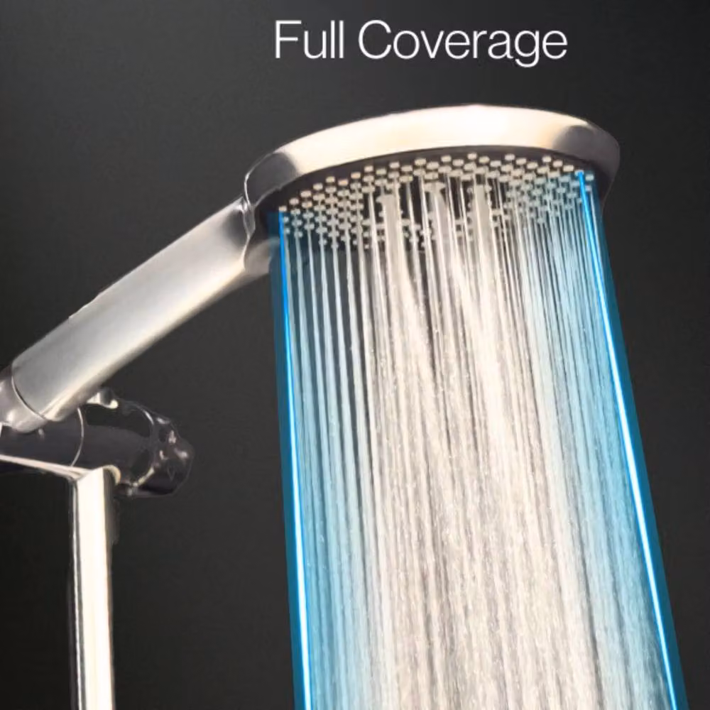FLAVORA Round Chrome Overhead Shower Head in Silver, W: 180 cm, H: 180 cm – 4