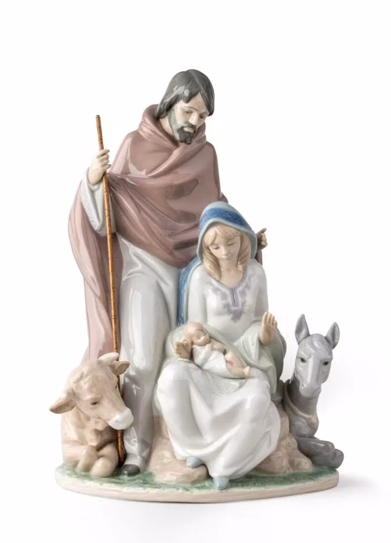 Lladró Joyful Event Nativity Porcelain Figurine in Multicolour