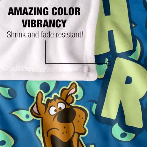LOGOVISION Scooby Doo Ruh Roh Eyes Super Soft Fleece Throw Blanket, Multicolour and White, W: 152 cm, D: 127 cm – 3