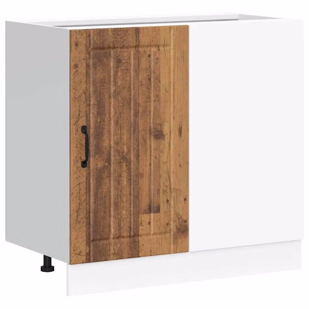 Berkfield Home Lucca Sink Base Cabinet in Brown Old Wood Engineered Wood – 1