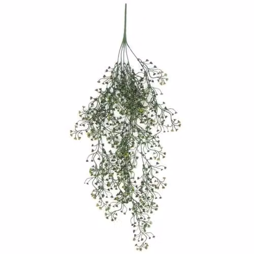 LeafUK Green Artificial String Pearl Hanging Plant, UV and Fire Resistant, 75 cm