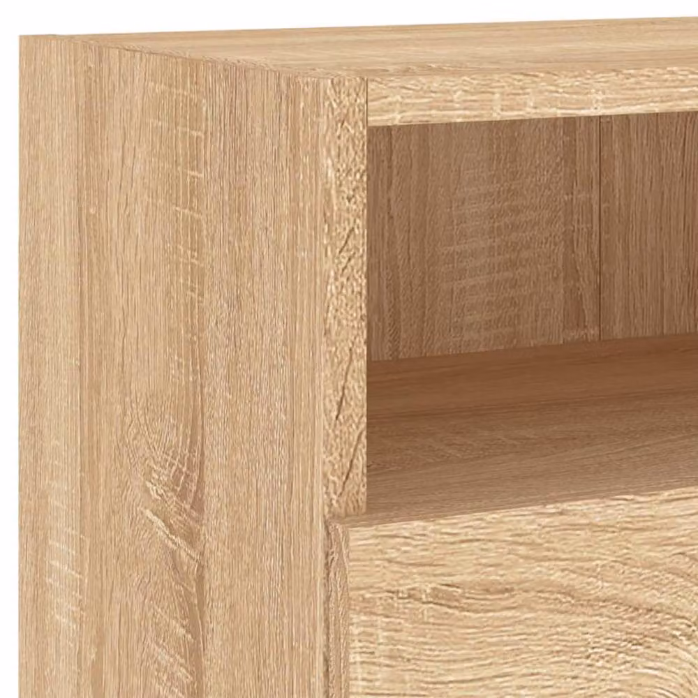 Berkfield Home Set of 2 Sonoma Oak TV Wall Cabinets in Light Tan, W/D/H: 80 x 30 x 30 cm – 3