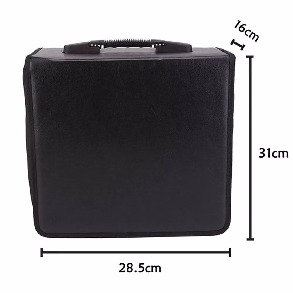 NESTLUNE Black Fabric CD DVD Wallet Storage Album Holder for 400 Discs – 2