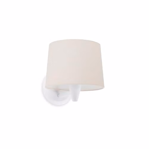 Netlighting Conga Wall Light with Fabric Shade in White, W/D/H: 21.5 x 18.0 x 16.0 cm