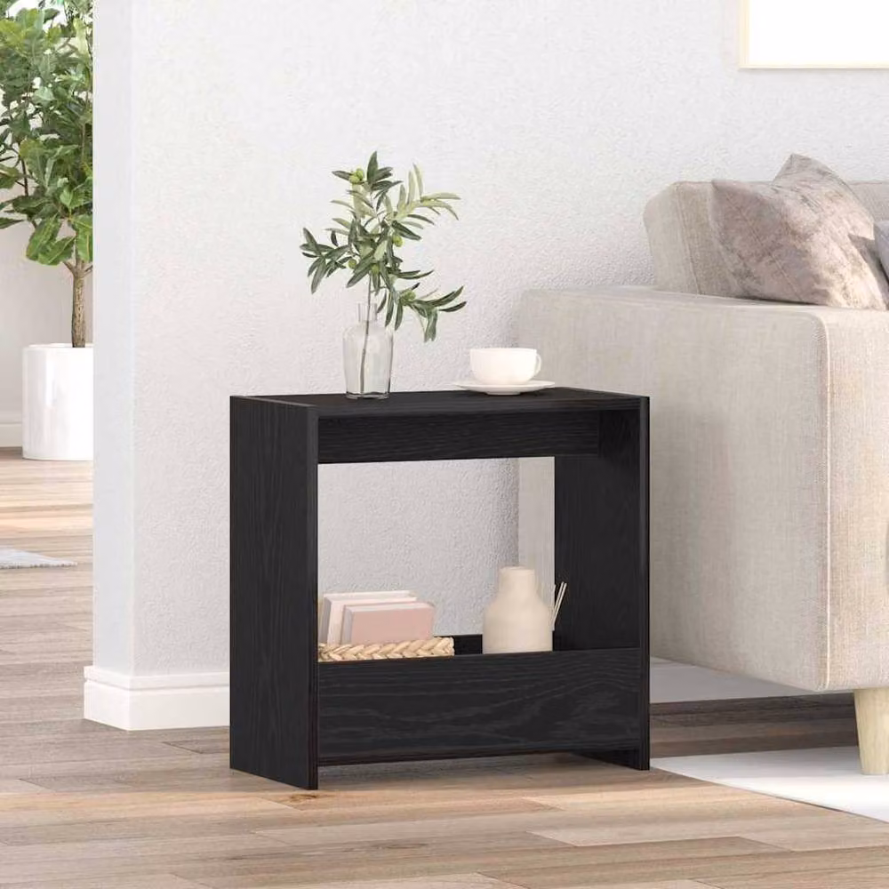 Berkfield Home Black Oak Side Table, W/D/H: 50 x 26 x 50 cm – 2