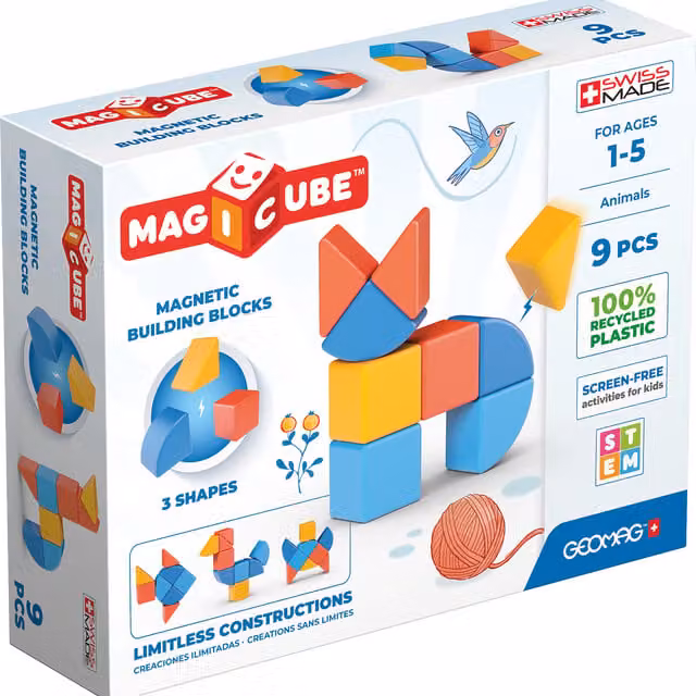 Geomag Magicube 9 Piece Multicolour Creative Connecting Blocks Set
