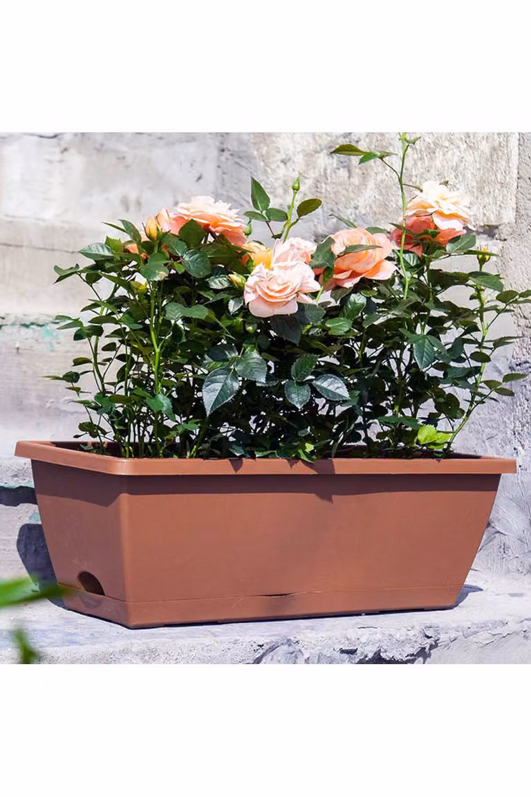 Living and Home 5-Piece Rectangle Garden Planter Set in Red