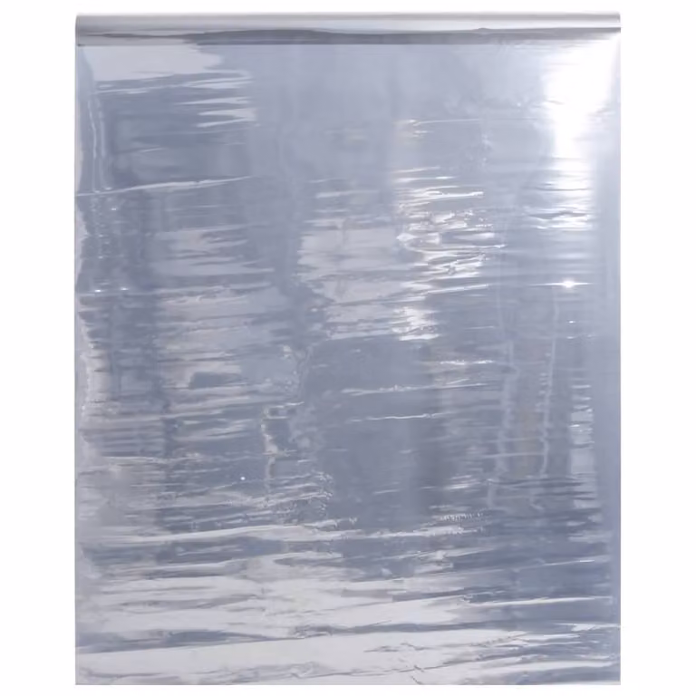 Berkfield Home Silver Static Reflective Solar Film PVC, W: 90 cm, H: 500 cm