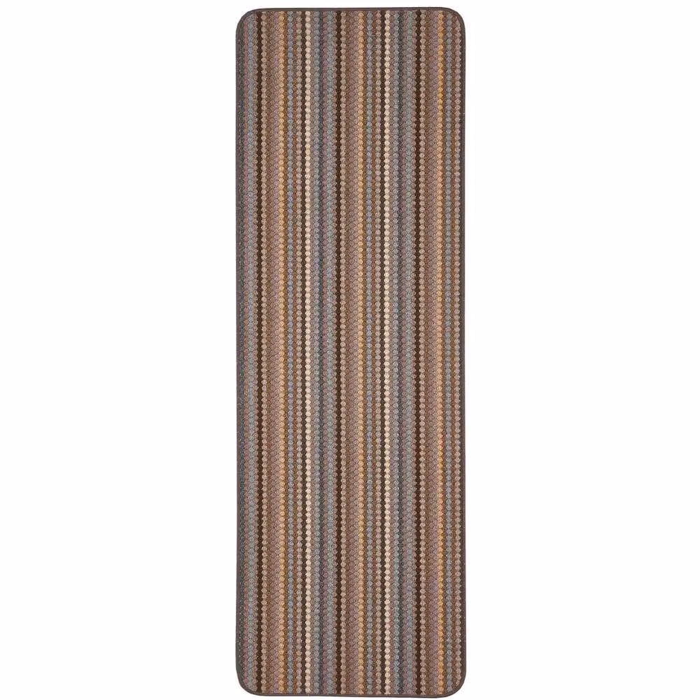 The Rug Shop UK Beige Striped Dotted Non-Slip Rectangular Mat, W: 57 cm, D: 90 cm, H: 0.8 cm – 2