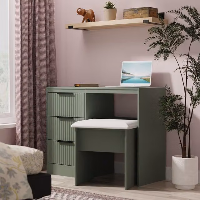 Ready Assembled 2 U Denver 3 Drawer Vanity in Pale Green – 1