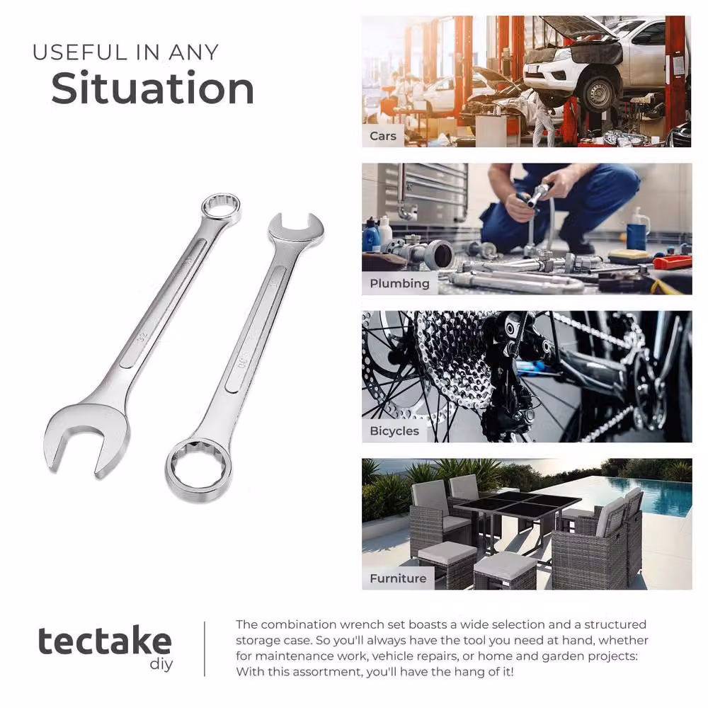 tectake Spanner Set, Multicolour – 5