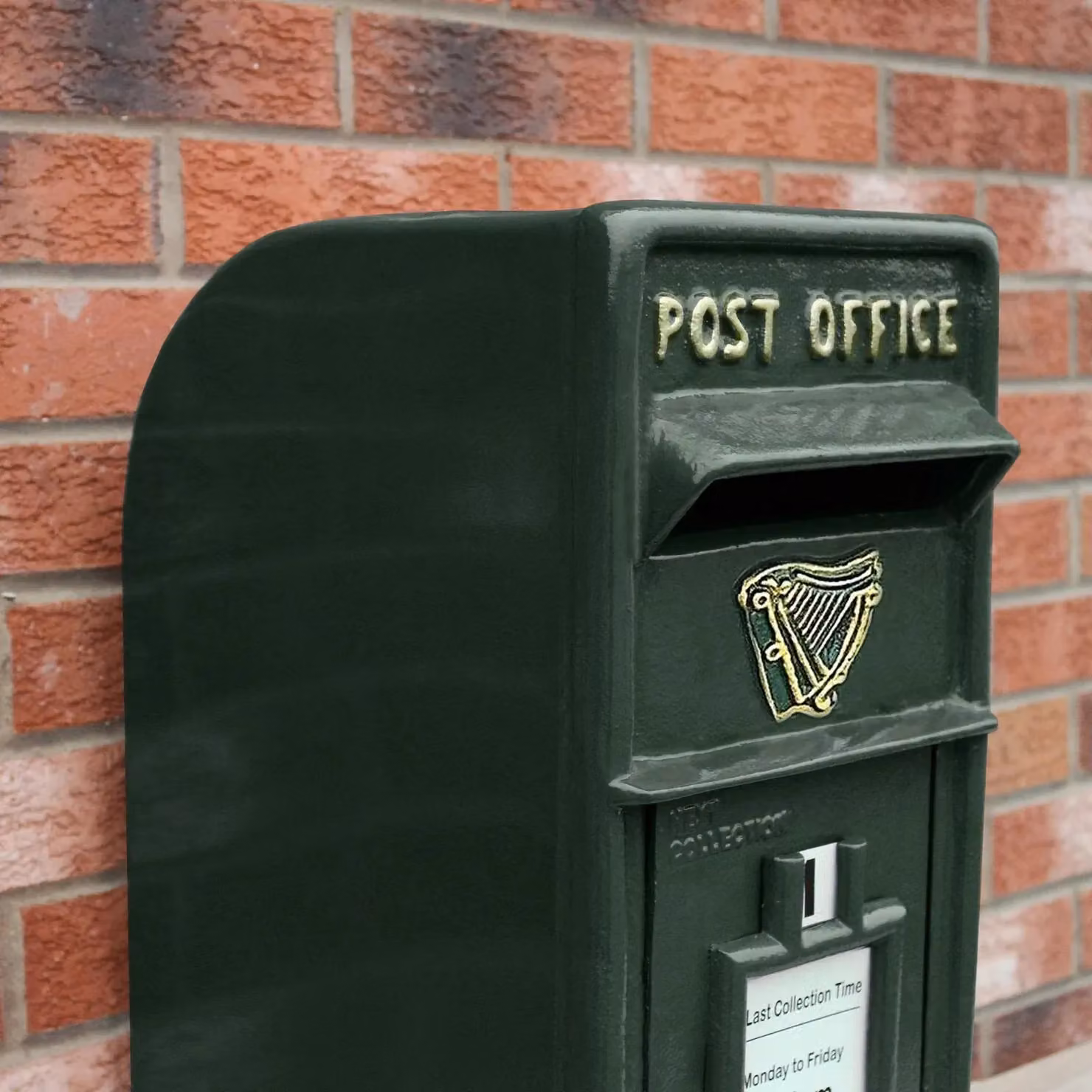 Monstershop Green Cast Iron Wall Mounted Irish Post Box – 2