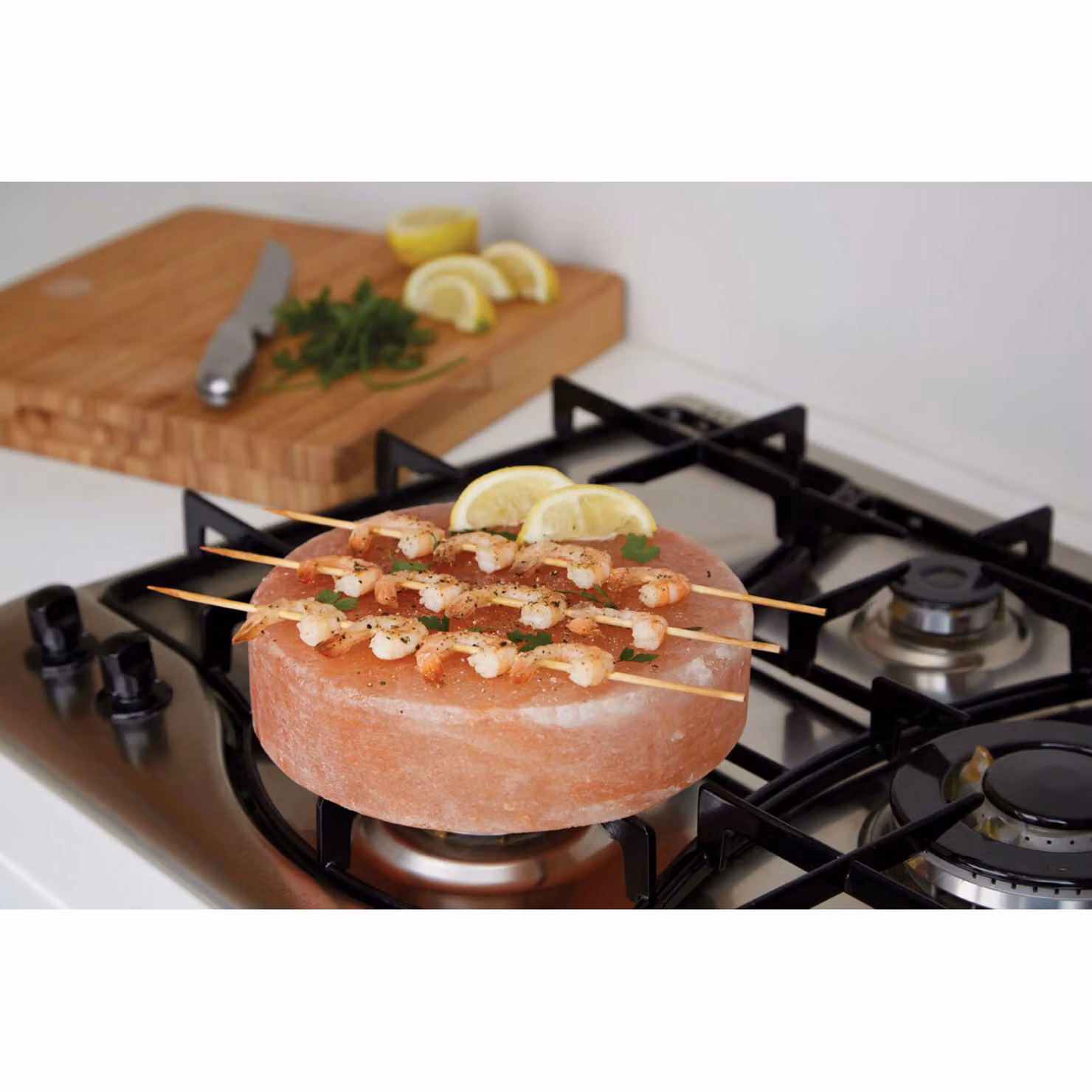 Orsina Himalayan Natural Round Salt Tile in Orange and Pink – 2