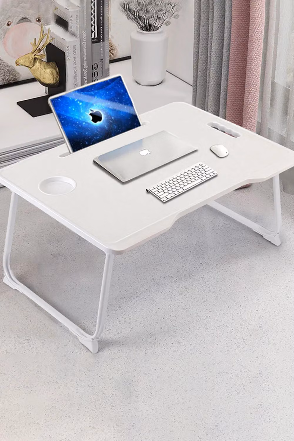 Living and Home Portable Folding Laptop Table in White – 2