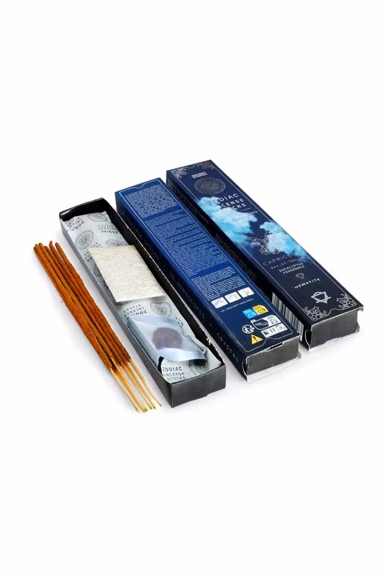 KDMD Eucalyptus Zodiac Incense Stick Set for Capricorn in Brown