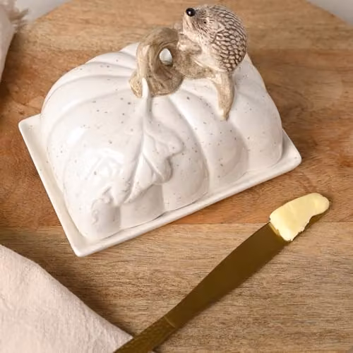 Widdop and Co White Ceramic Butter Dish – 3