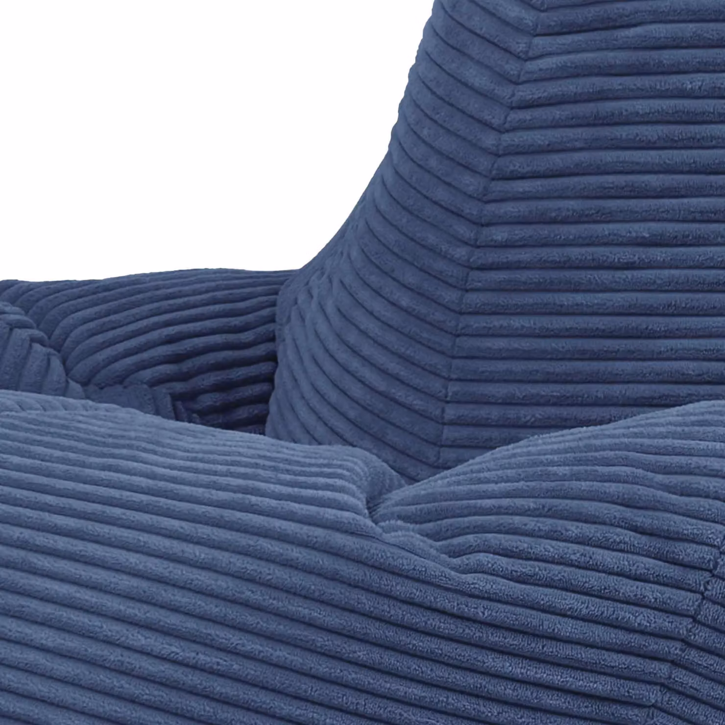 icon Dalton Corduroy Bean Bag with Polystyrene Filling, Blue – 3
