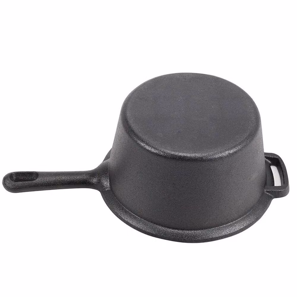 EONLION Non-Stick Cast Iron Deep Pan Saucepan in Black – 2