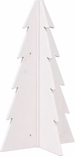 Berkfield Home White Rustic Wooden Tabletop Christmas Tree, Height: 69.5 cm – 1