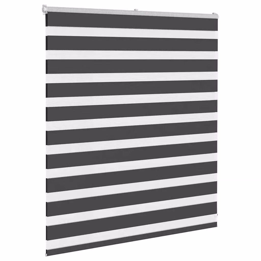 Berkfield Home Black Zebra Day and Night Blind, W: 125 cm, H: 100 cm – 3