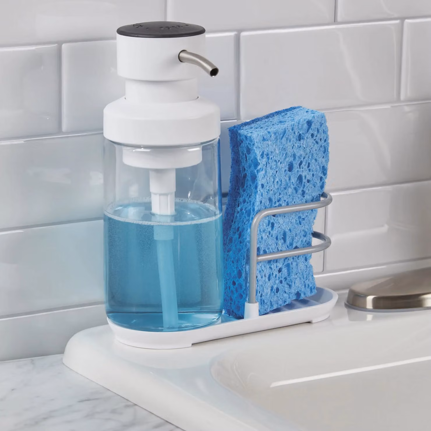 KitchenAid Washing-Up Liquid Pump Caddy and Sink Tidy, White – 2