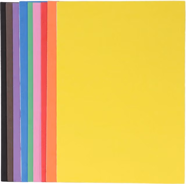 Art Studio Pack of 10 Self Adhesive Multicolour Funky Foam Sheets