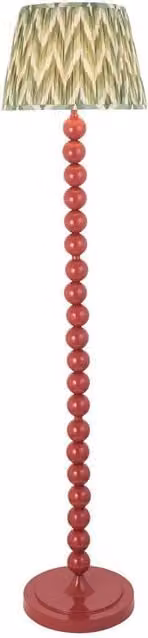 Netlighting Higgledy Pink and Green Floor Lamp with Fabric Shade and E27 Socket
