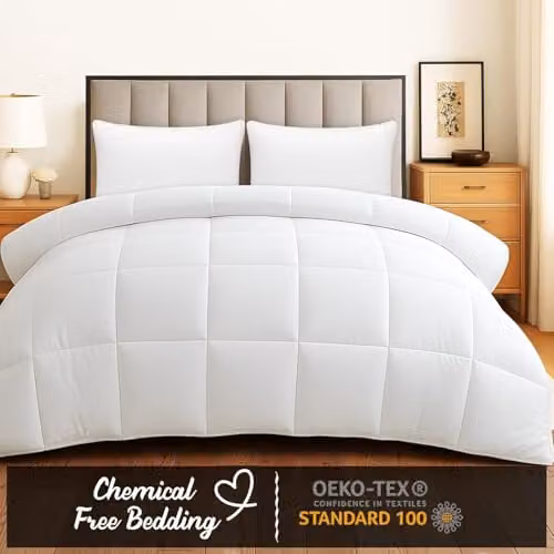 Pamposh 10.5 Tog Hollow Fibre Duvet Quilt, Grey and White, W/D/H: 200 x 200 cm – 8