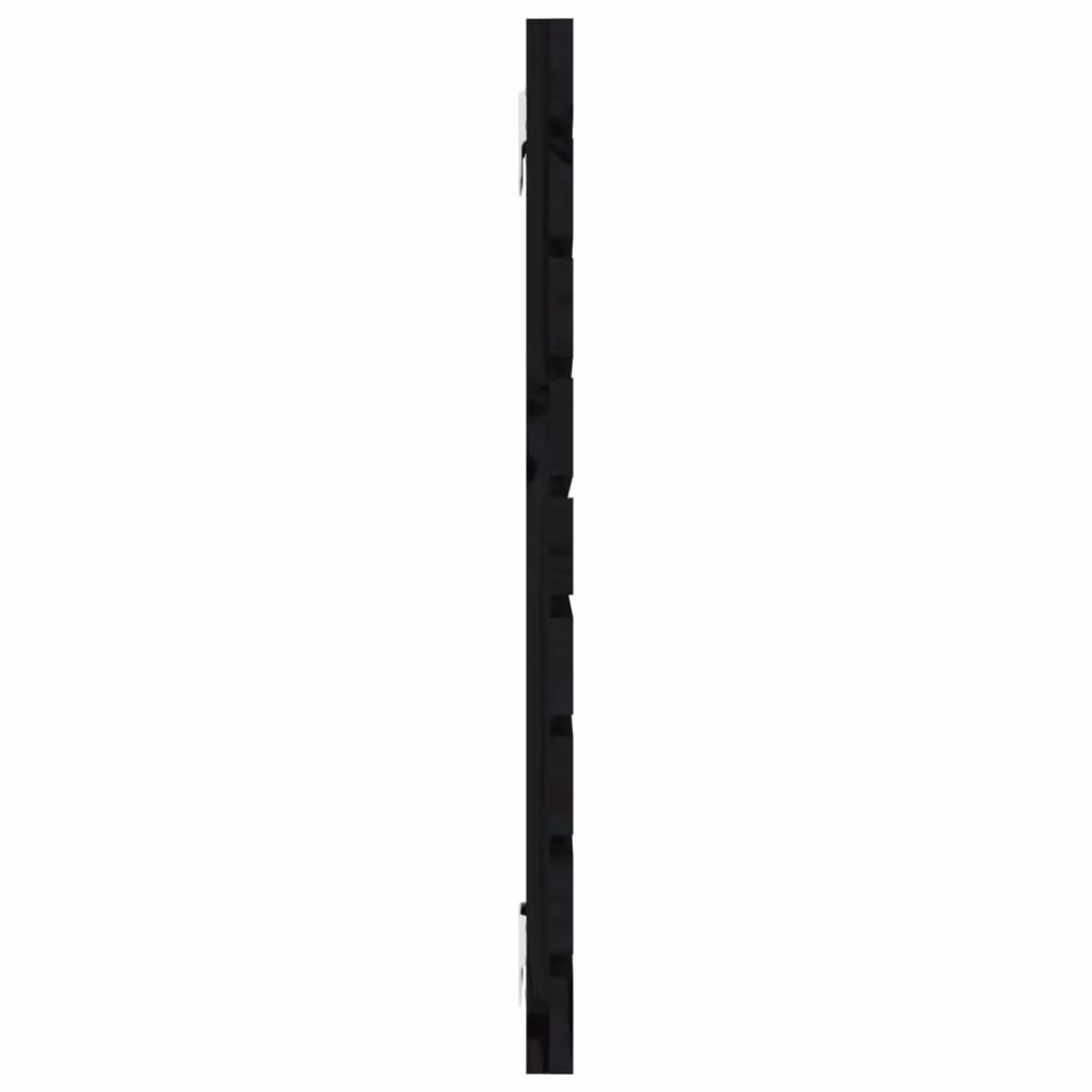 Berkfield Home Black Rustic Solid Pine Wall Mount Headboard W: 126 cm, D: 3 cm, H: 63 cm – 4