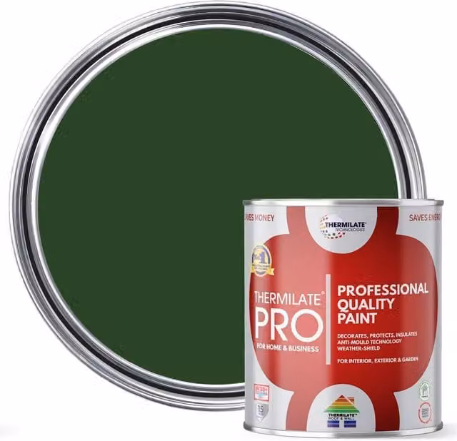 Thermilate Technologies PRO FLEX Multi-Surface All-in-One Paint, Matt, Racing Green, 2.5L