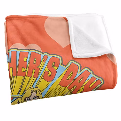 LOGOVISION Justice League Super Soft Fleece Throw Blanket, Multicolour and White, W/D/H: 152 x 127 cm – 2