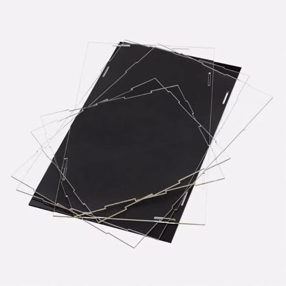 FLAVORA Clear Acrylic Display Case with Black Base, W: 50.0 cm, D: 50.0 cm, H: 50.0 cm – 5