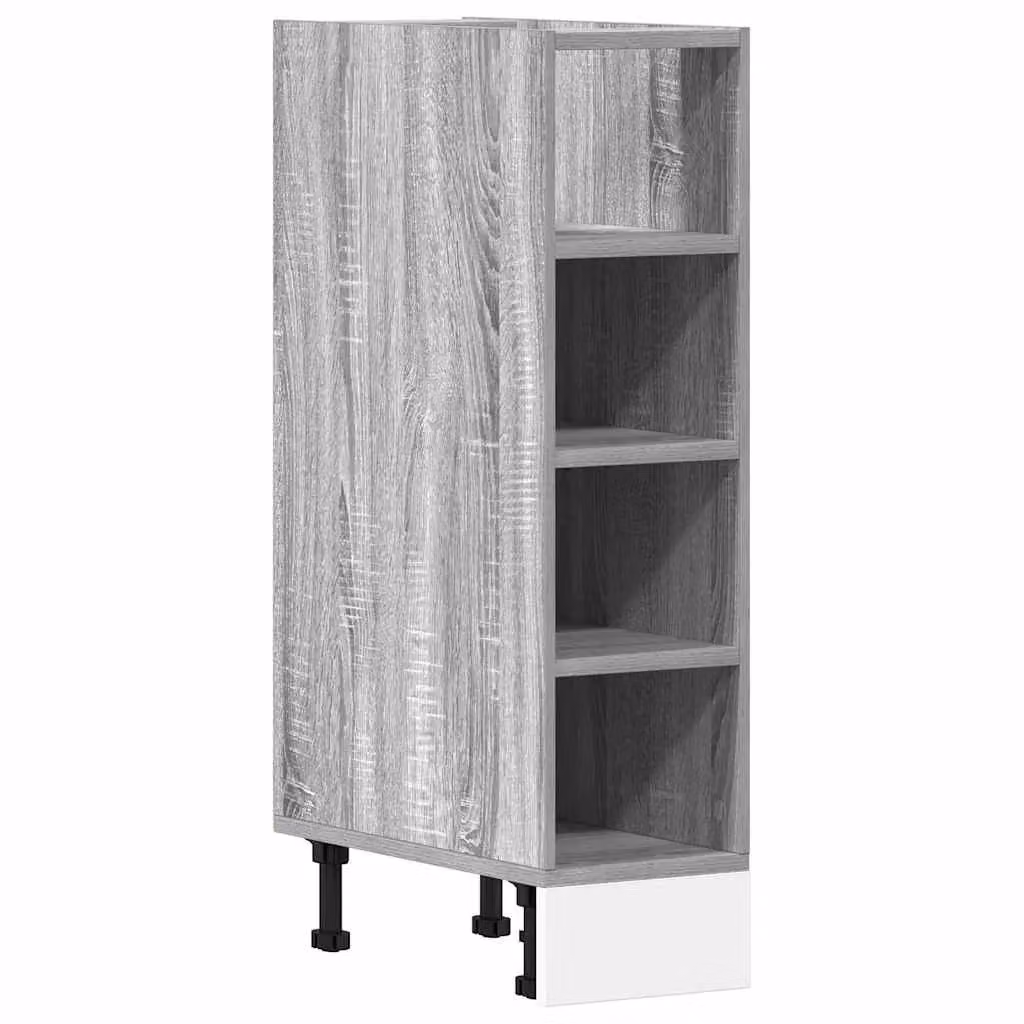 Berkfield Home Grey Sonoma Kitchen Base Unit with Hinged Doors and Internal Shelves, W: 44.5 cm, D: 20 cm, H: 81.5 cm – 2