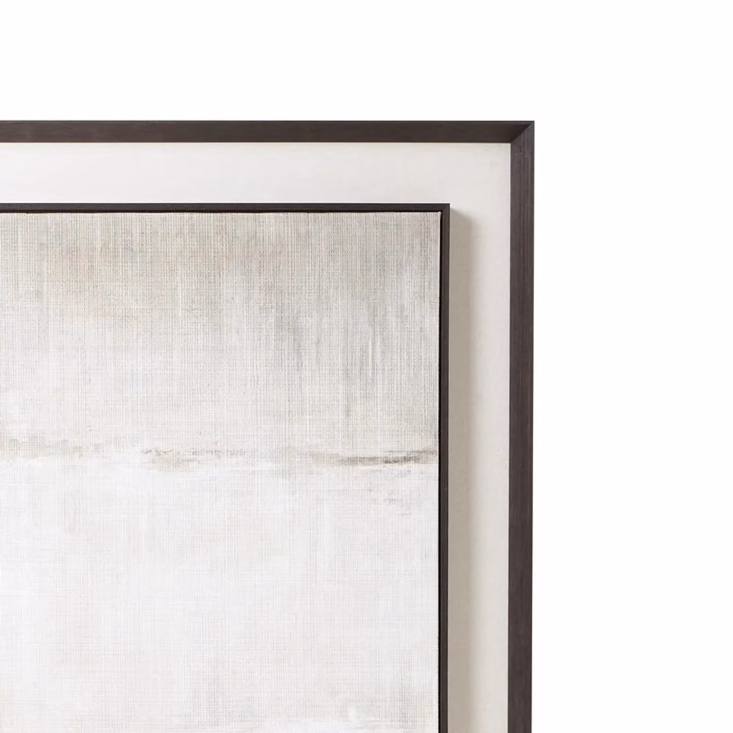 Hill Interiors Moderno Abstract Linen Framed Wall Print in Brown and Beige, W: 120 cm, H: 90 cm – 2