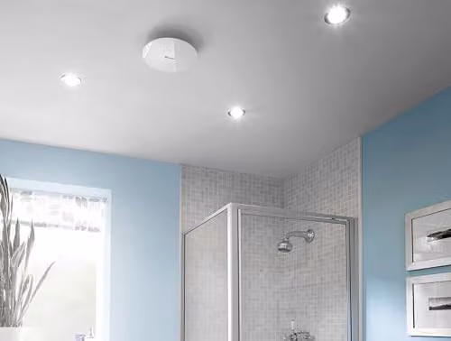 Xpelair Simply Contour Silent CV4SR 4 inch Constant Volume Bathroom Extractor Fan, White and Grey – 1