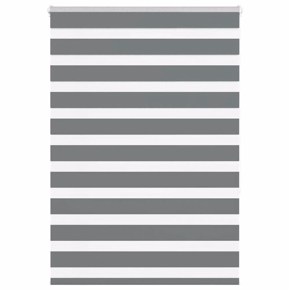 Berkfield Home Elegant Zebra Blind in Dark Grey, W: 100 cm, H: 150 cm – 2