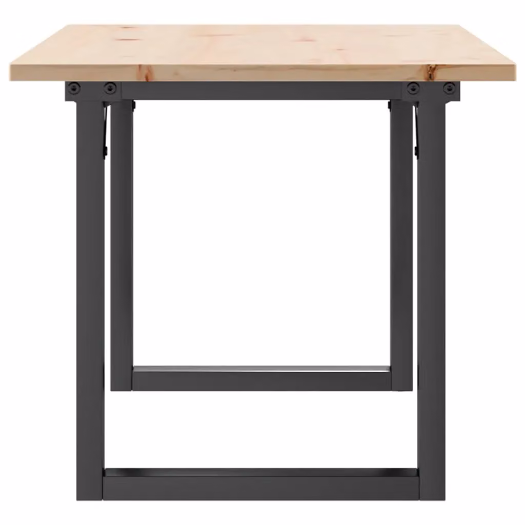 Berkfield Home O-Frame Coffee Table in Brown Solid Pine and Steel, W/D/H: 90 x 40 x 45 cm – 3
