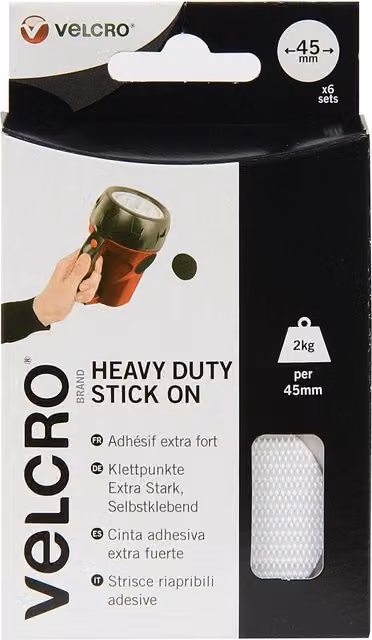 VELCRO Brand Heavy Duty Coins in White