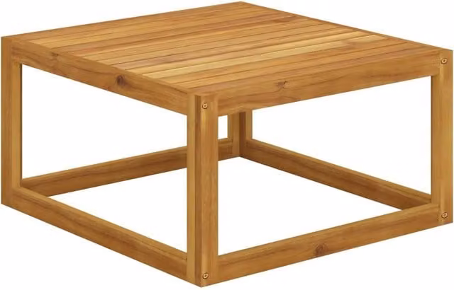 Berkfield Home Solid Acacia Wood Coffee Table in Brown, W/D/H: 68 x 68 x 29 cm