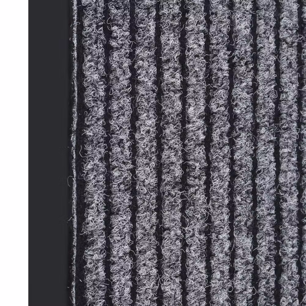 Berkfield Home Striped Grey and Black Non-Slip Rectangular Doormat W/D/H: 80 x 120 cm – 4