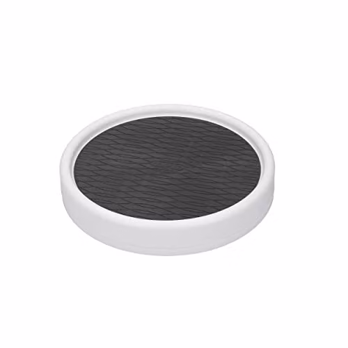 Copco Basics Non-Skid Plastic Lazy Susan Turntable, White, Diameter: 22.5 cm