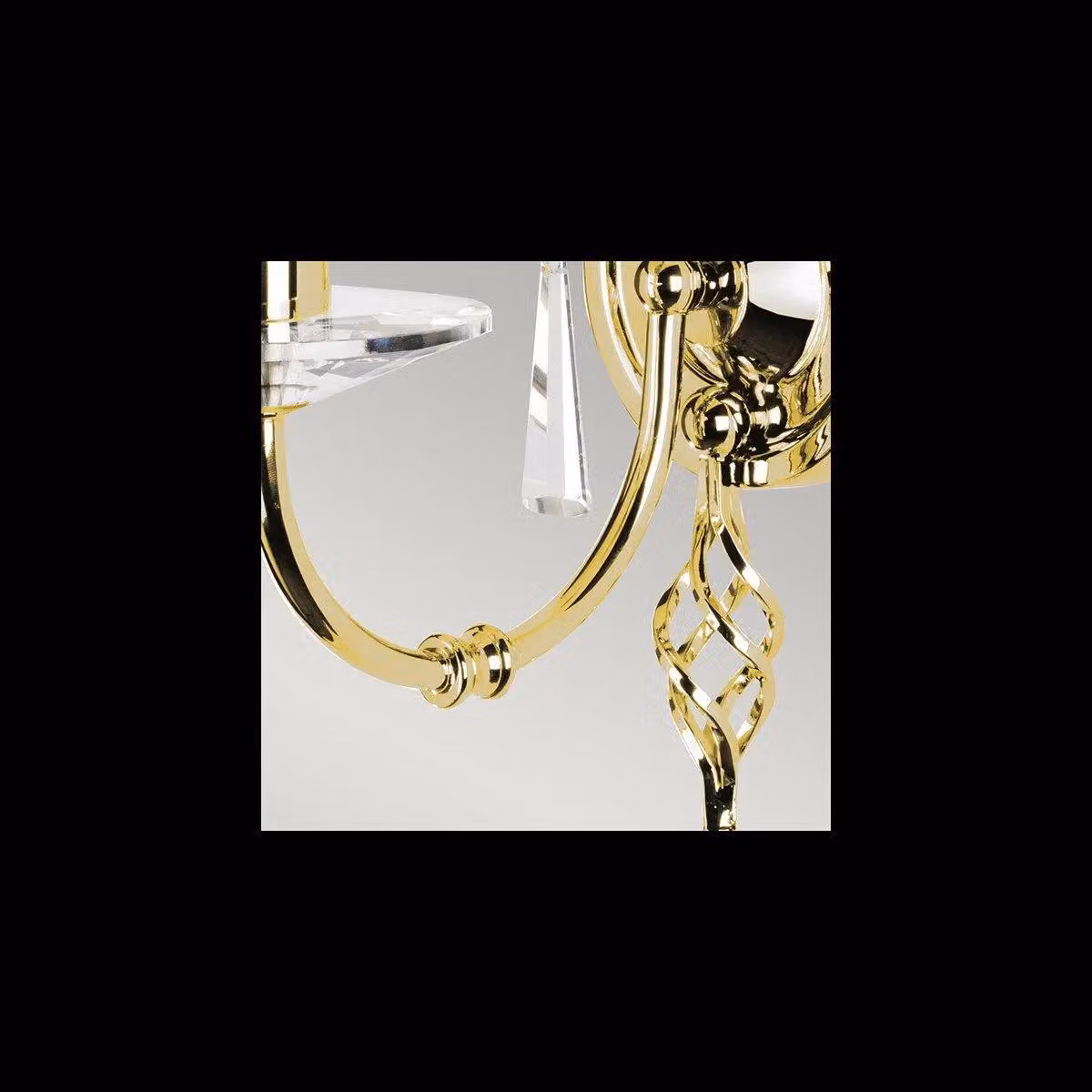 Netlighting Aegean 1 Light Indoor Candle Wall Light in Polished Brass and Yellow Glass with E14 Socket – 2