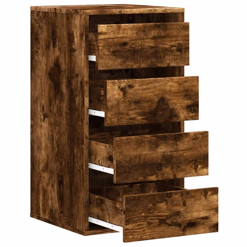 Berkfield Home Corner Chest of Drawers in Smoked Oak Brown, W/D/H: 40 x 41 x 76 cm – 4