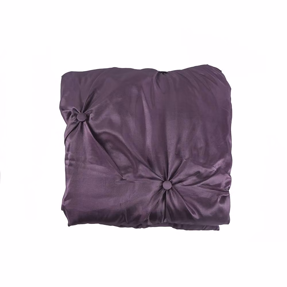 Voltico Quilted Buttoned Bedspread in Petrol, Purple and Silver, W/D/H: 140 x 200 cm – 3